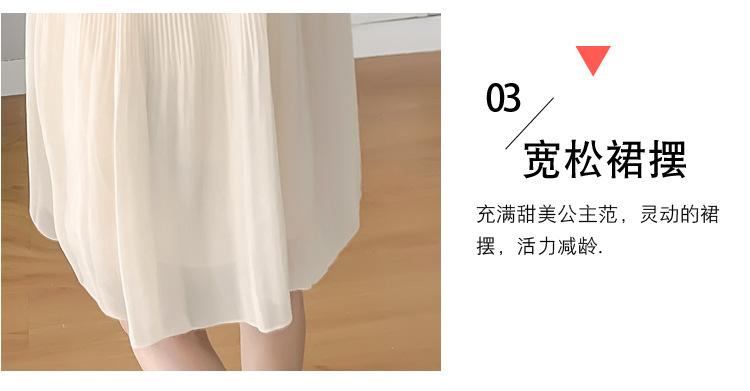百褶雪纺连衣裙舒适小个子孕妇裙