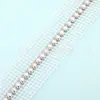 Tiras de Pérolas com Strass de Rede 5mm, Fileira Única e Dupla, para Roupas, Sapatos, Bolsas, Rendas DIY, Chapéus, Vestidos e Acessórios