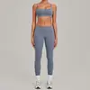 Conjunto de Yoga de Cintura Plegable de Otoño Set Deportivo de Fitness Running Ajustado con Pliegues Invisibles Levanta Glúteos 1192+3301
