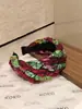 Diadema Trenzada Tejida a Mano de Cuatro Estaciones para Cráneo Alto con Ala Ancha Diadema de Cuero con Lentejuelas y Trenza de Pelo Pinza para el Pelo Retro de Lujo Ligero