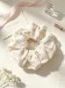 Diadema de tela floral, scrunchie lindo para coleta para mujeres, accesorio para el cabello estilo coreano, suministro para joyerías, directo de fábrica