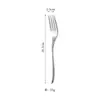 Juego de Cuchillo, Tenedor y Cuchara de Acero Inoxidable 430 Mate Transfronterizo, Cuchillo y Tenedor para Bistec Estilo Industrial, Cuchara para Postre, Vajilla Occidental Estilo Americano al por Mayor