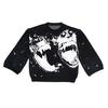 Suéter de Moda Nacional para Hombre y Mujer Ins Otoño Marca de Moda Cuello Redondo Anime Tejido de Punto Suelto para Pareja Estilo Oscuro