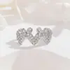 Anillo Abierto de Corazón Europeo y Americano Transfronterizo para Mujer, Anillo de Dedo Índice de Lujo Ligero Microincrustado de Moda, Estilo Celebridad de Internet, Estilo Minimalista