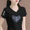 Ropa de mujer de marca con superávit de comercio exterior transfronterizo, camisetas de manga corta de nicho, hombros normales, tops ajustados