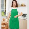 Avental de gabardine personalizado feito na fábrica logotipo de impressão livre cintura personalizado avental de cozinha anti-incrustação