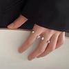 Anillo de lava 925 con estilo ins, de alta gama, ligero, de lujo, con personalidad de nicho, combina con todo, apertura ajustable al por mayor.