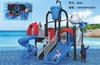 Tobogã parque infantil vila aquática externa piscina spray de água plástico fibra de vidro reforçada plástico tobogã aquático não motorizado