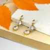 Novos Brincos Exquisitos em Formato de Gota Cravejados com Diamantes e Franjas, Brincos Simples e Versáteis Estilo Coreano para Mulheres