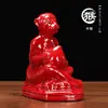 Estatueta de Macaco em Cerâmica Tricolor da Dinastia Tang, um Ornamento Auspicioso para Atrair Riqueza para Inaugurações de Negócios, Chá de Casa Nova, Sala de Estar, Escritório e Decoração de Casa