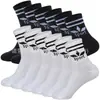 Calcetines Deportivos de Comercio Electrónico Transfronterizo Calcetines de Media Caña Calcetines de Baloncesto Transpirables Blancos Versátiles Calcetines de Algodón para Hombres y Mujeres Tienda de Fábrica de Calcetines para Hombres