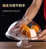 Tapa Transparente Acrílica, Tapa Redonda de Plástico, Plato para Frutas, Cubierta a Prueba de Polvo para Alimentos, Plato de Exhibición para Degustación, Plato para Snacks