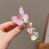 Anillo para el cabello con forma de flor de perla y ambiente veraniego para el intestino grueso, estilo hada, banda de goma de alto valor de color, cuerda para el cabello de cola de caballo 2024