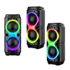 BT-2417 Altavoz Bluetooth Doble de 4 Pulgadas para Exteriores Conveniente Reproductor de U Disk Tarjeta Plug-in Altavoz Doble Karaoke Inalámbrico Portátil Audio