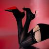 V. Aceite de Beso Medias de Seda Brillantes Medias de Liga de Encaje Medias de Seda Negras Sexy Hasta la Rodilla Deseo Puro Emocional Tubo Largo Calcetines Aurora Hare para Mujer