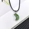 Pingente Lua Pequena Transfronteiriço 13*18mm Material Jade Pingente de Vidro Formato Crescente Colar DIY Acessórios de Joias Venda por Atacado