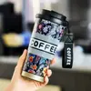 Taza de Café de Estilo Nuevo con Flores de Mayo Termo de Acero Inoxidable 316 Taza de Agua de Aspecto Elegante para Mujer Taza Portátil para Regalo de Coche