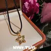 Colar Conectado de Cabacinho Filigrana Antiga Gelo Quebrado Fortuna e Prosperidade Novo Estilo Chinês Conjunto de Colares Versátil com Strass