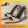 Zapatos Casuales de Malla con Tacón Fino y Punta Fina, Abiertos, de Tacón Alto para Usar al Aire Libre, Sandalias Elegantes de Venta Caliente Estilo Coreano para Mujer, Nuevo Modelo Verano 2025