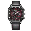 Reloj Deportivo Lige/Lige Transfronterizo Octagonal para Hombre Multifuncional Impermeable con Calendario Luminoso