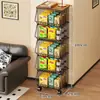 Estante de Almacenamiento para Cocina, Estante Móvil de Varias Capas para Snacks y Juguetes para Sala de Estar, Canasta para Encimera para Frutas, Verduras y Condimentos