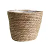 Funda tejida para maceta estilo nórdico, cesta de flores tejida a mano, cesta de almacenamiento decorativa para plantas verdes de sala de estar y balcón