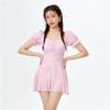 Traje de baño de mujer para verano, aguas termales, nuevo 2023, estilo coreano ins, ajustado, cubre abdomen, floral fresco, conservador, para estudiantes