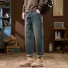 Jeans Masculino Reto Afunilado Estilo Retrô Americano 2026 Primavera Outono Novo Reto Solto Marca Tendência Elástico Versátil Marca Tendência