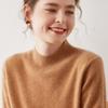 Suéter de cachemira de cuello alto para mujer suéter de cachemira pura para mujer tejido de talla holgada