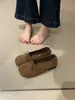 Bailarinas retro de piel de cerdo con punta poco profunda, detalle de lazo y suela blanda, nuevo estilo 2026 para mujer, punta dividida, planos, zapatos pequeños de piel, zapatos de un solo color
