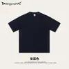 Estilo de Rua Europeu e Americano Casual Solta Cor Sólida Manga Curta Tendência Marca Respirável Secagem Rápida Esportes ao Ar Livre Manga Raglan Camiseta Masculina