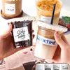 Las pegatinas para tazas de café son impermeables, de transferencia de cristal, transparentes, etiquetas autoadhesivas, decorativas, de alto valor estético, sencillas, estilo americano, desechables para bebidas