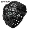 Reloj Electrónico Sanda Popular Moderno Luminoso Deportes al Aire Libre Multifuncional Impermeable Reloj para Estudiantes Hombres y Mujeres