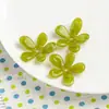Adorno de Flor de Cinco Pétalos Irregular Asimétrico Tridimensional con Degradado Estilo Antiguo Flor de Resina Accesorios para el Cabello DIY Accesorios para Pendientes