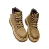 Botines estilo británico para mujer, colección otoño/invierno 2026, nuevos, forrados de felpa, suela gruesa, que aumentan la altura, antideslizantes, elegantes, casuales y cómodos para mujer