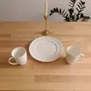 Vajilla de Porcelana Fina Estilo Occidental Plato para Bistec Bol para Ensalada Juego de Platos y Tazones con Relieve Estilo Europeo Fuente de Suministro para Comercio Electrónico Transfronterizo de Exportación