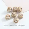 Acessórios de pulseira com contas espaçadoras de cerâmica colorida peça plana conta solta de cerâmica acessórios para joias contas lote solto materiais para roupas diy