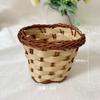 Cesta de bambú pequeña de bolsillo para almacenamiento, accesorios de fotografía para casa de bebé, joyería de bricolaje para niña Mori, cesta decorativa de colores primarios