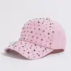 Nueva Gorra de Béisbol de Verano Estilo Coreano para Mujer con Visera de Diamante Gorra Casual de Béisbol Gorra de Sol con Pedrería Coreana Gorra de Sol para Mujer