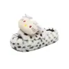 Lindas pantuflas de gatito de dibujos animados con estampado de leopardo y pelo para mujer, pantuflas de algodón para usar en exteriores, pantuflas de slip-on gruesas y antideslizantes para otoño e invierno 2026