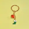 Chaveiro Pingente para Meias de Natal com Flocos de Neve Moda Masculina e Feminina Bolsa para Cartões Carteira Acessórios de Joias