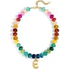 Amazon Collar de Resina con Cuentas de Colores 26 Letras Choker Estilo Bohemio de Verano Joyería de Moda para Mujer Venta al por Mayor