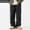 Pantalones casuales wassupwake para hombre, primavera y otoño, nuevos, sueltos, rectos, colgantes, lavados, pierna ancha, monos vintage