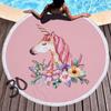 Nueva toalla de playa de microfibra y borlas, toalla de baño, tapete para almuerzo, flamenco, nueva impresión digital 3D de una pieza