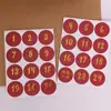Nuevas pegatinas de números con temática navideña, pegatinas de sellado, pegatinas para bolsas de galletas y cajas de pasteles, pegatinas para empaques de repostería escribibles