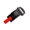 Fivela de metal preto galvanizado de seis seções fivela de luxo fivela de capacete de motocicleta DOT ECE versão com cordão fivela de segurança
