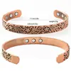 Pulsera cruzada tridimensional de dos tonos, superventas transfronteriza de Amazon, moda vintage, pulsera abierta de 9 imanes, al por mayor