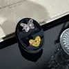 Anillo de Corazón de Mariposa con Pedrería Color Viento Usado Nuevo Diseño Pequeño de Nicho Versátil Abierto Ajustable para Mujer