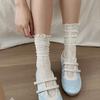 Calcetines de Encaje Estilo Ballet, Calcetines a Media Pantorrilla, Delgados, Dulces, Transpirables, Malla Recortada Estilo Jk Calcetines Puros Lust