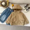 Chaqueta Coreana para Niños Primavera Otoño Nueva 2026 Niños Pequeños y Medianos Versátil Guapo Sudadera con Capucha Ropa de Abrigo Bebé Elegante Cortavientos